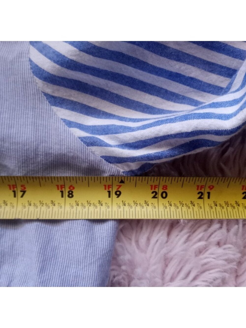 Walter Baker Blue Pinstriped Pattern Top - Picture 9 of 10